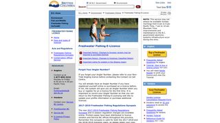 Freshwater Fishing Licence for British Columbia - Government of B.C.