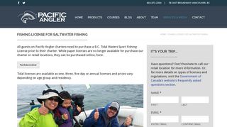 Fishing License for Saltwater Fishing - Pacific Angler
