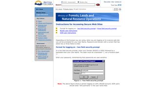 Logon Instructions: Instructions for Accessing Secure Ministry of ...