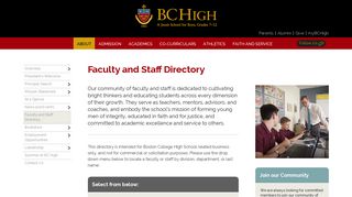 Boston College High School | Faculty and Staff Directory