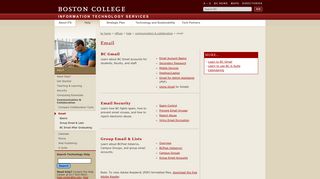 Email - Technology Help - Boston College