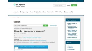 How do I open a new account? - BC Hydro