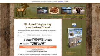 BC Limited Entry Hunting – Does it work for you? - Moose