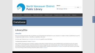 Library2Go | North Vancouver District Public Library