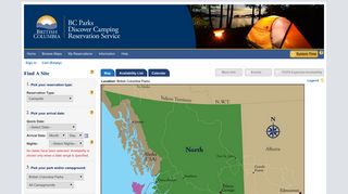 Browse Maps - Find a site - Discover Camping Reservation System
