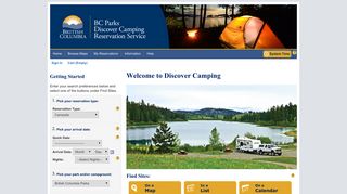 Home - Discover Camping Reservation System