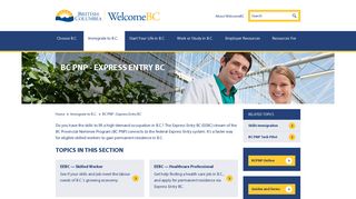 WelcomeBC - BC PNP Express Entry BC | BC, Canada