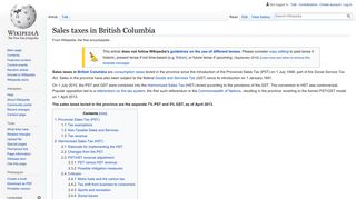 Sales taxes in British Columbia - Wikipedia