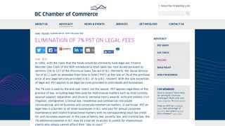 Elimination of 7% PST on Legal Fees | BC Chamber of Commerce