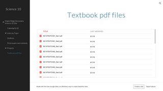 Science 10 - Textbook pdf files - Google Sites