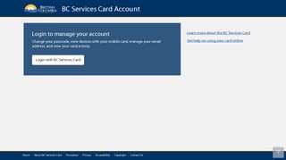 BC Services Card Account