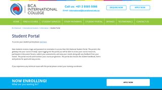 Student Portal - BCA International - BCA National