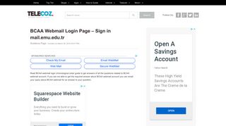BCAA Webmail Login – Sign in mail.emu.edu.tr - TeleCoz