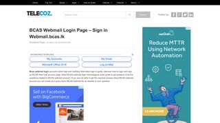 BCAS Webmail Login – Sign in Webmail.bcas.lk - TeleCoz