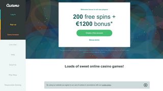 Casumo - an online casino with €1200 + 200 free spins