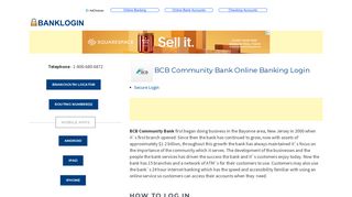 BCB Community Bank Online Banking Login | Bank Login