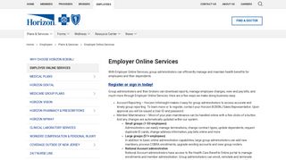 Employer Online Services - Horizon Blue Cross Blue Shield of New ...