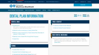 Dental Plan Information - Arkansas Blue Cross and Blue Shield