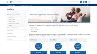Medicare Supplement Plans - Blue Cross Blue Shield of Massachusetts