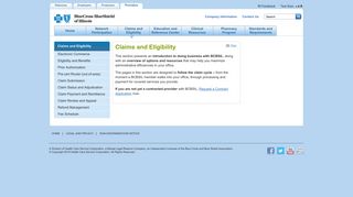 Claims and Eligibility - Blue Cross Blue Shield