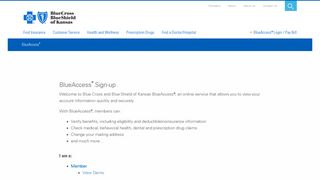 BCBSKS - Help - BlueAccess Sign-up