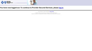 BCBSM Provider Secured Services - Logout