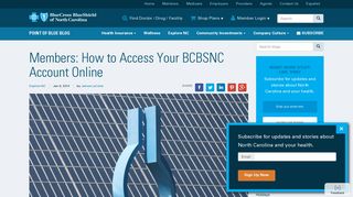 Members: How to Access Your BCBSNC Account Online | Blue Cross ...
