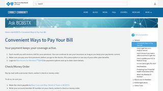 Convenient Ways to Pay Your Bill - Ask BCBSTX - Ask BCBSTX - Blue ...