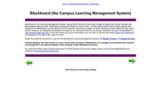 Blackboard - SUNY Broome