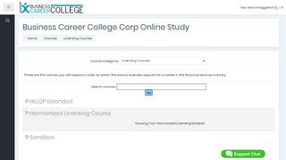 Moodle: Licensing Courses