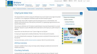 CityCycle bike hire | Brisbane City Council