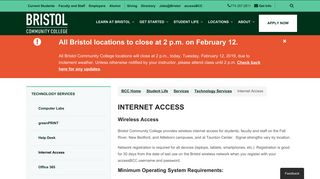 Internet Access - Student Life Bristol Community College