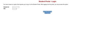 Student Portal Login - Login