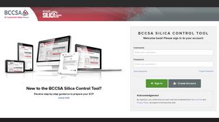 BCCSA Silica Dust Control Tool : Exposure Assessment & Control
