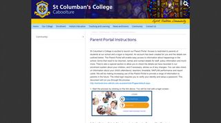Parent Portal Instructions - St Columban's College