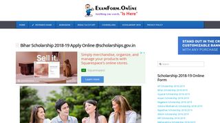 Bihar Scholarship 2018-19 Apply Online @scholarships.gov.in