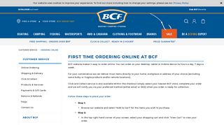 Ordering Online | BCF Australia
