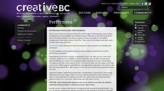 Performers | Creative BC