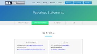 Paperless Statements | BCG - Benefit Consultants Group