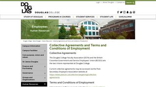 Collective Agreements and Terms and Conditions of Employment ...