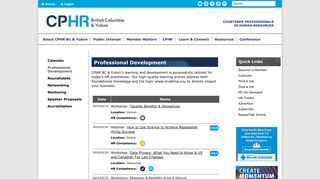 Professional Development - CPHR BC & Yukon Chartered ...