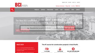 BCI Asia: Leading provider of construction project leads