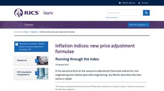 Running through the index | Inflation indices: new price adjustment ...