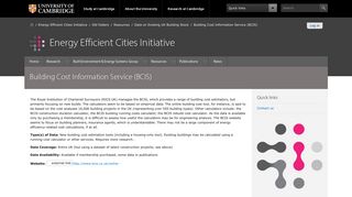 Building Cost Information Service (BCIS) — Energy Efficient Cities ...