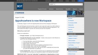 BCIT : : IT Services : : AppsAnywhere is now Workspace