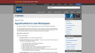BCIT : : IT Services : : AppsAnywhere is now Workspace