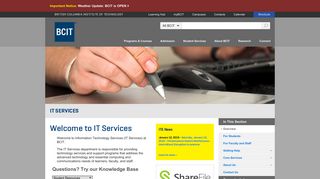 BCIT : : IT Services : : Welcome to IT Services