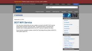 BCIT : : IT Services : : BCIT WiFi Service