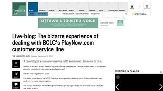 Live-blog: The bizarre experience of dealing with BCLC's PlayNow ...