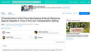 Characterization of the Cross-Neutralizing Antibody Response Against ...